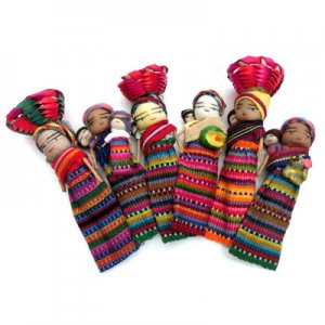 マヤ先住民族人形・マグネット/グアテマラ雑貨 