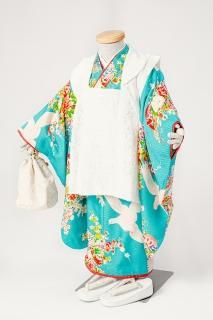 ◎509ag6着物のみ◎七五三 三歳 女の子 アンティーク着物&被布 レトロ 1403621700_eea6bcbc-328d-462e-