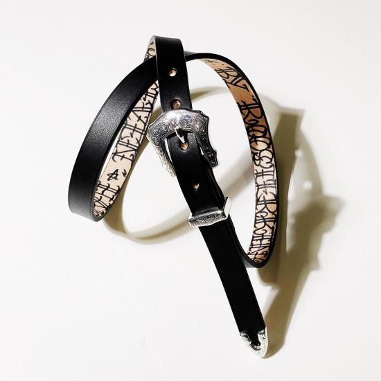 ROOSTERKING / WESTERN NARROW LEATHER BELT #04