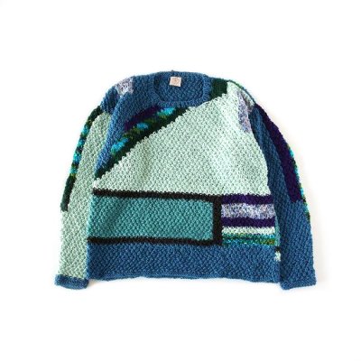Harapos Reales (ハラポスレアレス) / Crew Neck Sweater - BLUE 