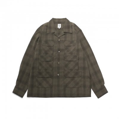 South2West8 (サウスツーウエストエイト) / 6 POCKET CASSIC SHIRT (POLY PLAID CLOTH) - MOCHA