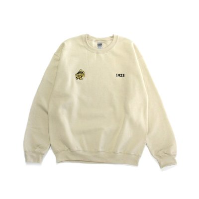 <img class='new_mark_img1' src='https://img.shop-pro.jp/img/new/icons13.gif' style='border:none;display:inline;margin:0px;padding:0px;width:auto;' />虎屋×KNOCK OUT / CREWNECK SWEAT - SAND