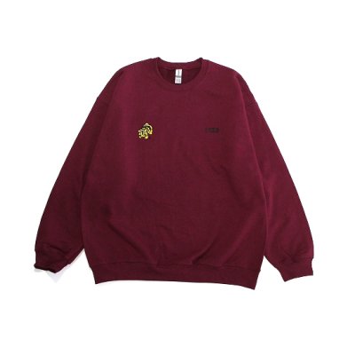 ײKNOCK OUT / CREWNECK SWEAT - WINE