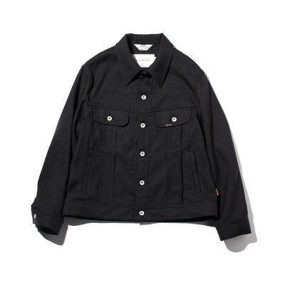 <img class='new_mark_img1' src='https://img.shop-pro.jp/img/new/icons13.gif' style='border:none;display:inline;margin:0px;padding:0px;width:auto;' />DAIRIKU (ꥯ)/ Regular Polyester Jacket - BLACK