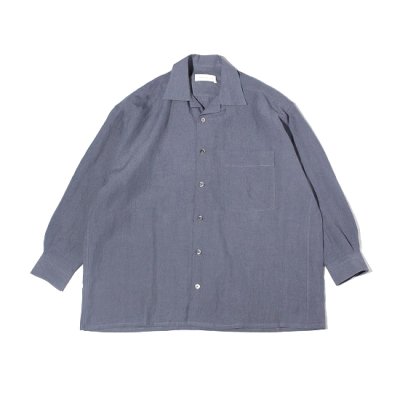 PERS PROJECTS (パースプロジェクト) / VICTOR LS WIDE FIT SHIRTS (SOLID) - DULL BLUE