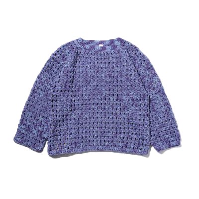 macmahon knitting mills×it’s inconspicuous presence (Niche.) / Indigo Crochet L/S (Tie Dye) - DEEP