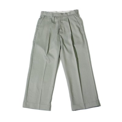 superNova (スーパーノバ) / Cuffed bottoms 1 tuck wide trouser (karsey) - MINT GREEN
