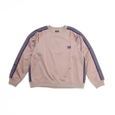 Needles (ニードルス)/ Track Crew Neck Shirt (Poly Smooth) - TAUPE