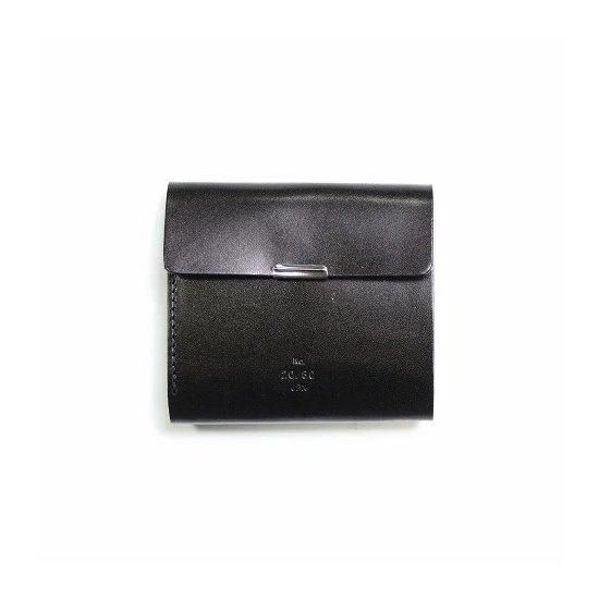 20/80 (ȥƥƥ) / TOCHIGI LEATHER FOLDED WALLET WITH FLAP - BLACK