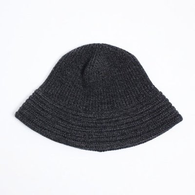 COMESANDGOES (カムズアンドゴーズ) / WOOL KNIT BALLOON HAT (exclusive for KNOCK OUT) - CHARCOAL HEATHER