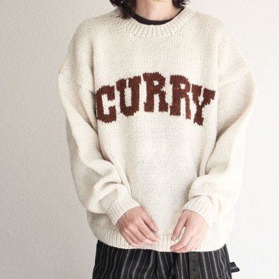 Macmahon Knitting Mills×it’s inconspicuous presence (Niche. ニッチ) / CREW KNIT CURRY - WHITE