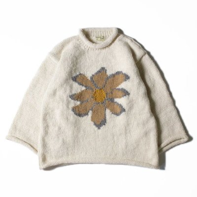 Macmahon Knitting Mills×it’s inconspicuous presence(Niche. ニッチ) / ALL ROLL KNIT (FLOWER) - BEIGE