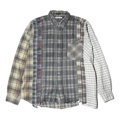 Rebuild By Needles (リビルドバイニードルズ) / Flannel Shirt - 7 Cuts Wide Shirt Reflection �