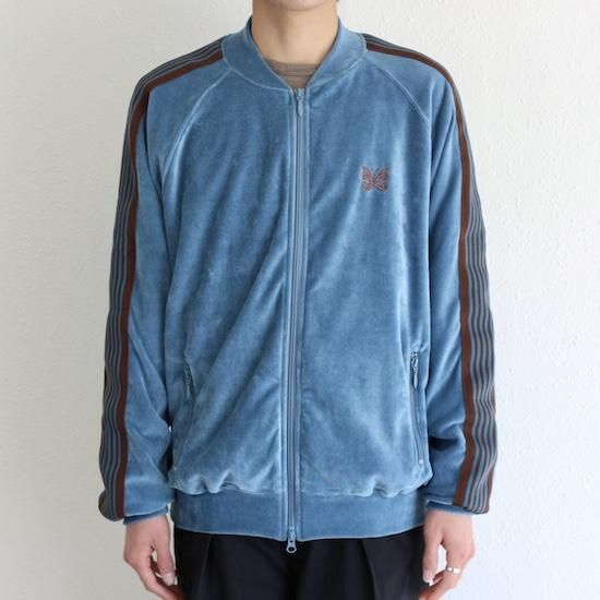 Needles (ニードルス) / R.C. Track Jacket (C/PE Velour) - BLUE GREY