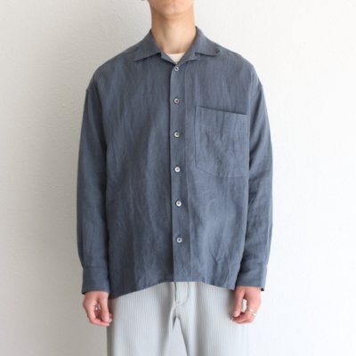 PERS PROJECTS (パースプロジェクト) / VICTOR LS WIDE FIT SHIRTS  - DULL BLUE