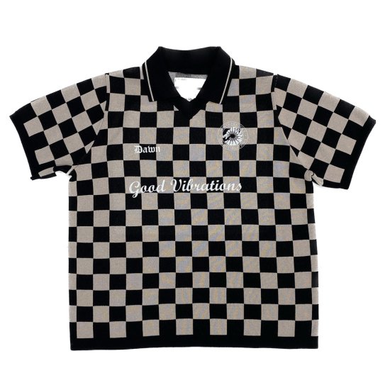 DAIRIKU (ダイリク) / Lame Soccer Uniform Knit Pullover - BEIGE CHECK