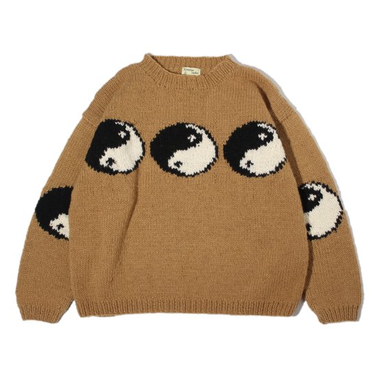 <img class='new_mark_img1' src='https://img.shop-pro.jp/img/new/icons13.gif' style='border:none;display:inline;margin:0px;padding:0px;width:auto;' />Macmahon Knitting Mills / CREW KNIT (Yin&Yang) - BEIGE