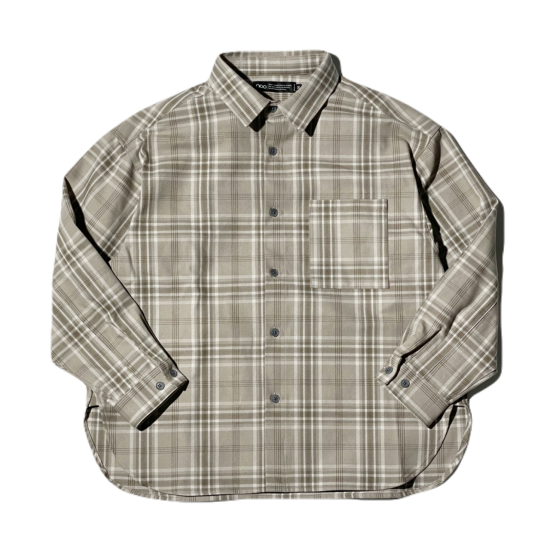 <img class='new_mark_img1' src='https://img.shop-pro.jp/img/new/icons13.gif' style='border:none;display:inline;margin:0px;padding:0px;width:auto;' />NOC (̥) /  BIG SHIRT -   FLANNEL CHECK / BEIGE