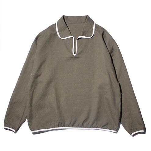 PHINGERIN(フィンガリン) | PIPE TOP SKIPPER LS GAUZE - OLIVE 