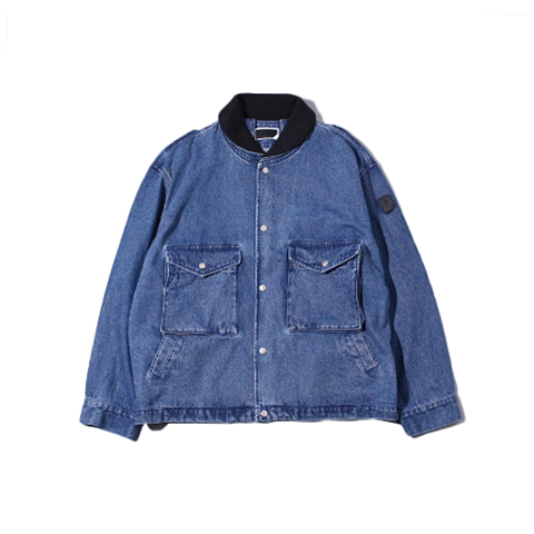 <img class='new_mark_img1' src='https://img.shop-pro.jp/img/new/icons23.gif' style='border:none;display:inline;margin:0px;padding:0px;width:auto;' />PHINGERIN(ե󥬥) / FLOAT DENIM BLOUSON - BLUE