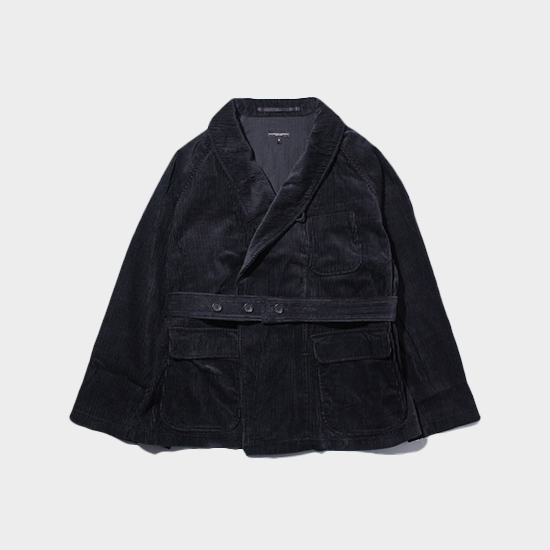 <img class='new_mark_img1' src='https://img.shop-pro.jp/img/new/icons13.gif' style='border:none;display:inline;margin:0px;padding:0px;width:auto;' />Engineered Garmentsʥ󥸥˥ ) / SMOKING JACKET (8W CORDUROY) - BLACK