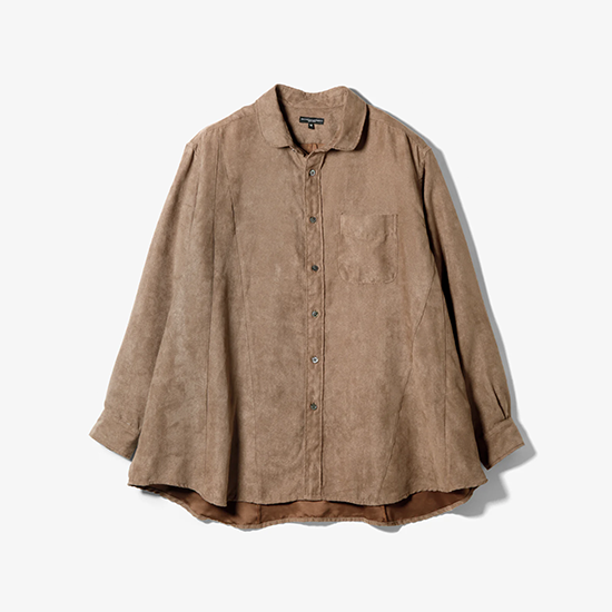 Engineered Garmentsʥ󥸥˥ɥĥġ/ FLARED SHIRT (LT.WEIGHT FAKE SUEDE) - BEIGE