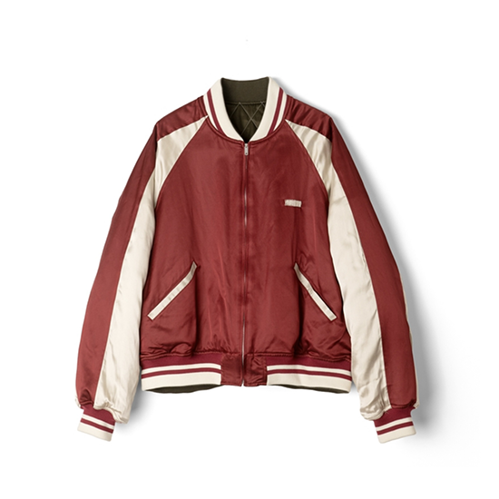 <img class='new_mark_img1' src='https://img.shop-pro.jp/img/new/icons13.gif' style='border:none;display:inline;margin:0px;padding:0px;width:auto;' />refomed (եå) / REVERSIBLE STADIUM JAMPER - RED  OLIVE