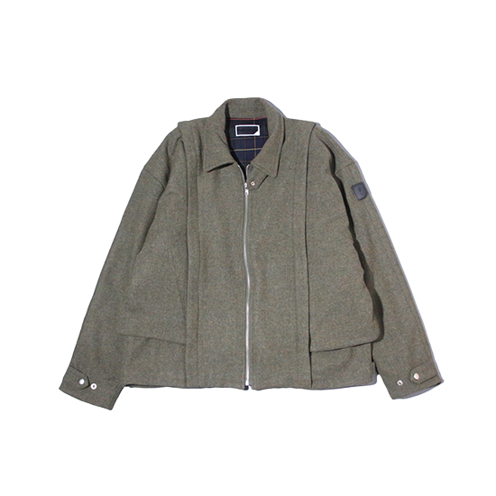 <img class='new_mark_img1' src='https://img.shop-pro.jp/img/new/icons23.gif' style='border:none;display:inline;margin:0px;padding:0px;width:auto;' />PHINGERIN(ե󥬥) / NOREN WOOL BLOUSON - GREEN