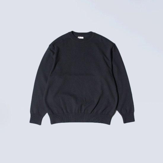 <img class='new_mark_img1' src='https://img.shop-pro.jp/img/new/icons13.gif' style='border:none;display:inline;margin:0px;padding:0px;width:auto;' />YONETOMIʥͥȥߡ / WAVE COTTON KNIT PULL OVER - BLACK