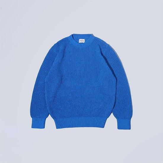 <img class='new_mark_img1' src='https://img.shop-pro.jp/img/new/icons13.gif' style='border:none;display:inline;margin:0px;padding:0px;width:auto;' />YONETOMIʥͥȥߡ / WASHI COTTON TAPE RIB KNIT P/O - BLUE