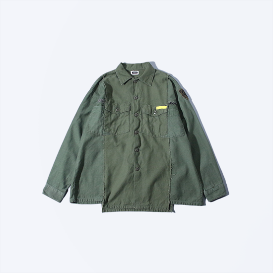 <img class='new_mark_img1' src='https://img.shop-pro.jp/img/new/icons13.gif' style='border:none;display:inline;margin:0px;padding:0px;width:auto;' />go-getter (å) / REMAKE DOCKING MILITARY SHIRT - #1