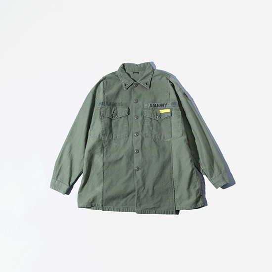 <img class='new_mark_img1' src='https://img.shop-pro.jp/img/new/icons13.gif' style='border:none;display:inline;margin:0px;padding:0px;width:auto;' />go-getter (å) / REMAKE DOCKING MILITARY SHIRT - #3