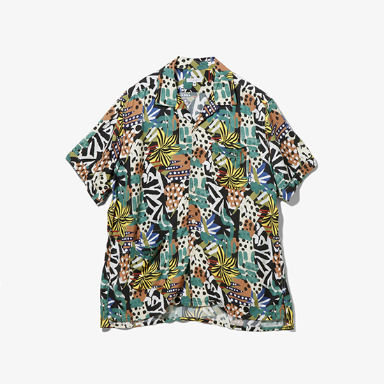 <img class='new_mark_img1' src='https://img.shop-pro.jp/img/new/icons13.gif' style='border:none;display:inline;margin:0px;padding:0px;width:auto;' />Engineered Garmentsʥ󥸥˥ɥġ/ CAMP SHIRT - AFRICAN PRINT PATCHWORK