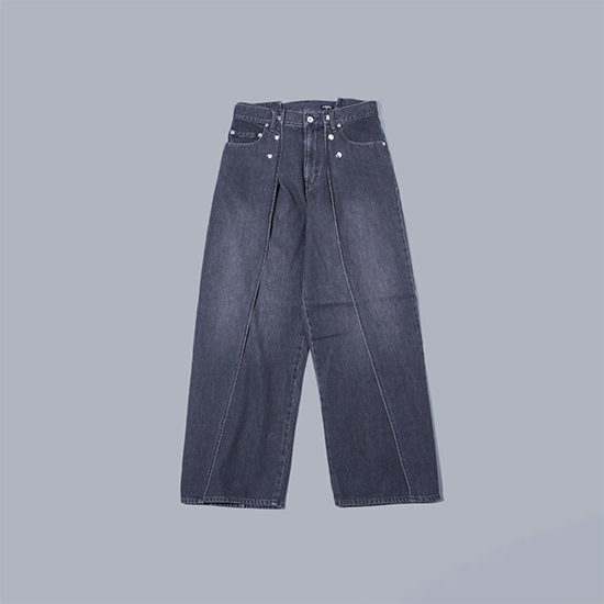 <img class='new_mark_img1' src='https://img.shop-pro.jp/img/new/icons13.gif' style='border:none;display:inline;margin:0px;padding:0px;width:auto;' />OLD PARK (ɥѡ) / WRAP JEANS - FADE BLACK