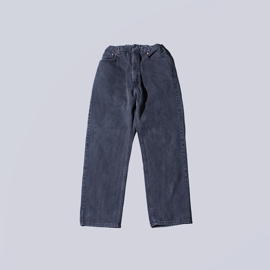 <img class='new_mark_img1' src='https://img.shop-pro.jp/img/new/icons13.gif' style='border:none;display:inline;margin:0px;padding:0px;width:auto;' />go-getter (å) / REMAKE LV BLACK DENIM EASY PANTS - #4
