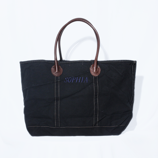 <img class='new_mark_img1' src='https://img.shop-pro.jp/img/new/icons13.gif' style='border:none;display:inline;margin:0px;padding:0px;width:auto;' />ITS CRUST CLOTH (åĥ饹ȥ) / Made in USA OVER DYE TOTE (L-L) - BLACK/BROWN HANDLE #1
