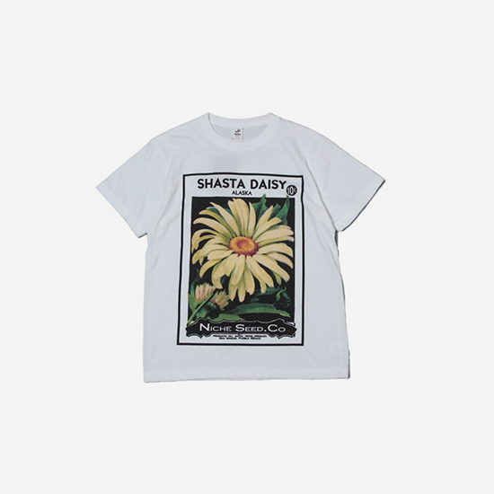 <img class='new_mark_img1' src='https://img.shop-pro.jp/img/new/icons13.gif' style='border:none;display:inline;margin:0px;padding:0px;width:auto;' />Niche(˥å) / Flower Seeds Tee - SHASTA DAISY