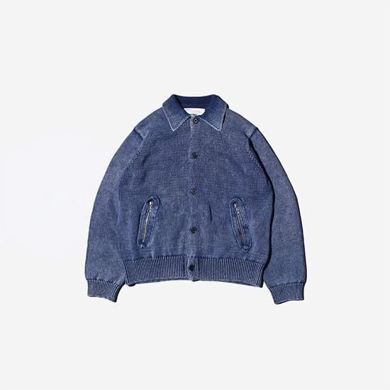 <img class='new_mark_img1' src='https://img.shop-pro.jp/img/new/icons13.gif' style='border:none;display:inline;margin:0px;padding:0px;width:auto;' />DAIRIKU (ꥯ) / Vintage Dyed Knit Jacket - INDIGO
