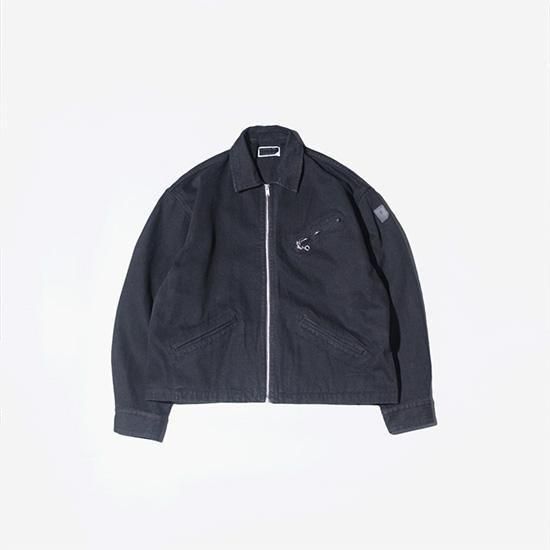 <img class='new_mark_img1' src='https://img.shop-pro.jp/img/new/icons13.gif' style='border:none;display:inline;margin:0px;padding:0px;width:auto;' />PHINGERIN(ե󥬥) / ZIP DENIM WORK JACKET - BLACK