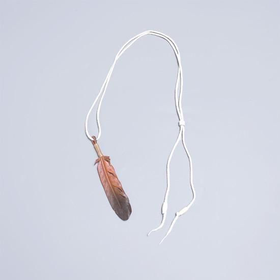 Leather Feather Necklace | ルースターキング - KNOCK OUT 247