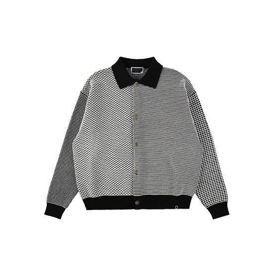 <img class='new_mark_img1' src='https://img.shop-pro.jp/img/new/icons13.gif' style='border:none;display:inline;margin:0px;padding:0px;width:auto;' />PHINGERIN(ե󥬥) / MULTI KNIT SHIRT JACKET - BLACK