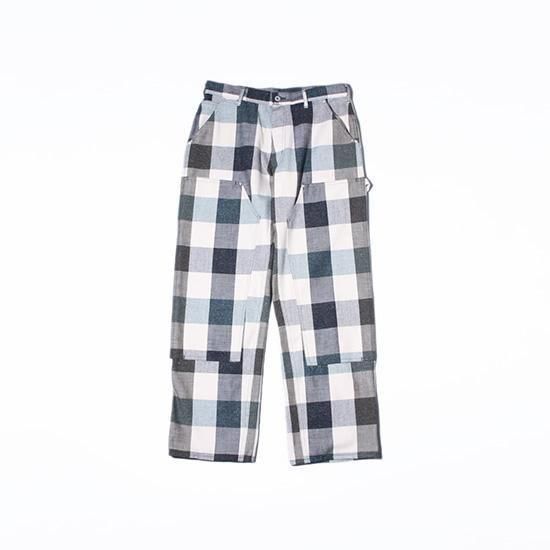<img class='new_mark_img1' src='https://img.shop-pro.jp/img/new/icons13.gif' style='border:none;display:inline;margin:0px;padding:0px;width:auto;' />Willow Pants (ѥ) / P-034 BLOCK CHECK W KNEE PANTS - GREYNATURAL CHK