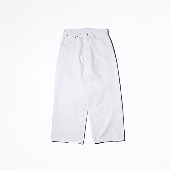 <img class='new_mark_img1' src='https://img.shop-pro.jp/img/new/icons13.gif' style='border:none;display:inline;margin:0px;padding:0px;width:auto;' />YOKO SAKAMOTO (衼 ) / 5POCKET BAGGY PANTS (USED FADE&PAINT) - FADE WHITE