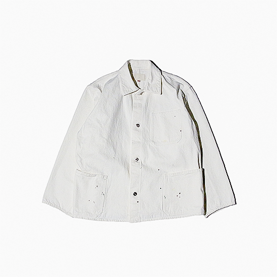 <img class='new_mark_img1' src='https://img.shop-pro.jp/img/new/icons13.gif' style='border:none;display:inline;margin:0px;padding:0px;width:auto;' />YOKO SAKAMOTO (ヨーコ サカモト) / COVERALL - FADE WHITE&PAINT