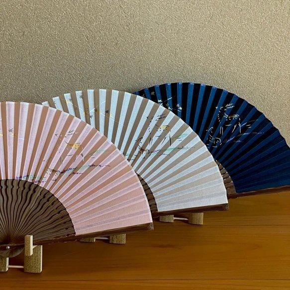 絹張切抜扇 鹿 女性用 - 奈良団扇 池田含香堂