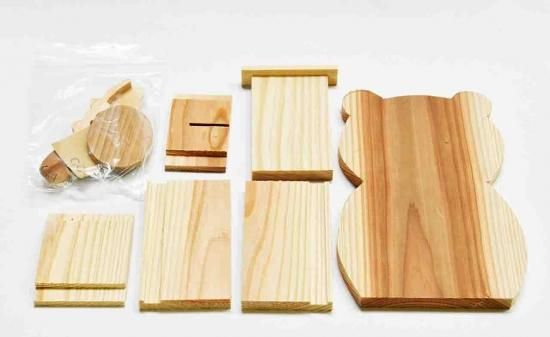 くま型貯金箱キット-おおさか河内材- - kinkonkan-木根館-オンライン