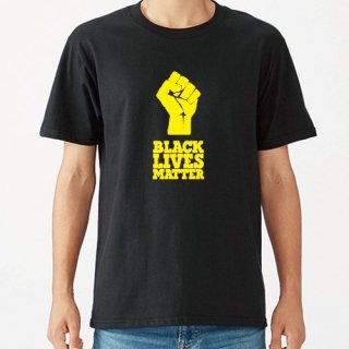 Black Lives Matter Hand Logo Yellow T Shirts / Black