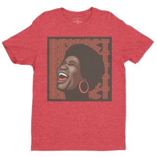 Aretha Respect Hoops T-Shirt / Lightweight Vintage Style 