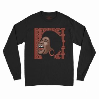 ARETHA RESPECT HOOPS LONG SLEEVE T-SHIRT   / Classic Heavy Cotton