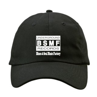 BSMF RECORDS Logo Washed Baseball Cap (Black)